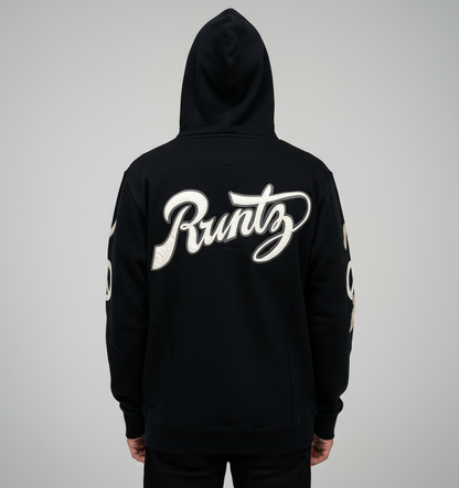 Peace, Love, Runtz Zip Down Embroidered and Patch Hoodie