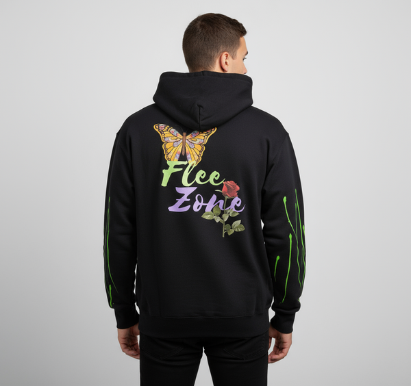 Flee Zone "Paint Splatter" Hoody --Read Description U