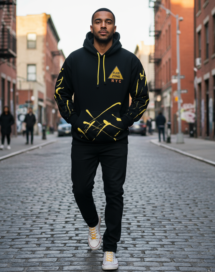 Flee Zone "Warning" Hoody --Read Description U