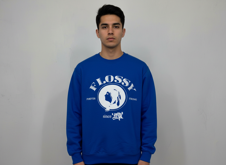 The Mag Seven Sapa Royal Blue Flossy Crewneck U