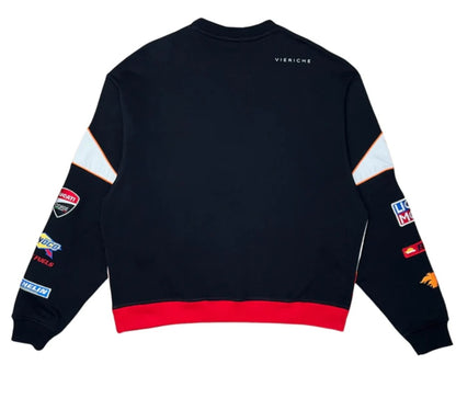 Vie Riche Spade Moto Crewneck Sweater w/Patches U
