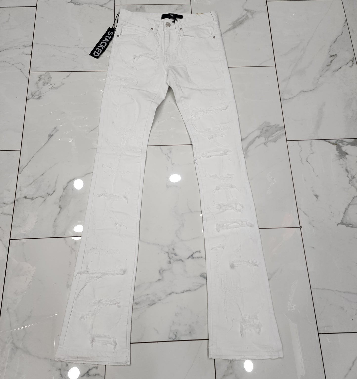 Jordan Craig Martin Stacked Santorini Denim -- White