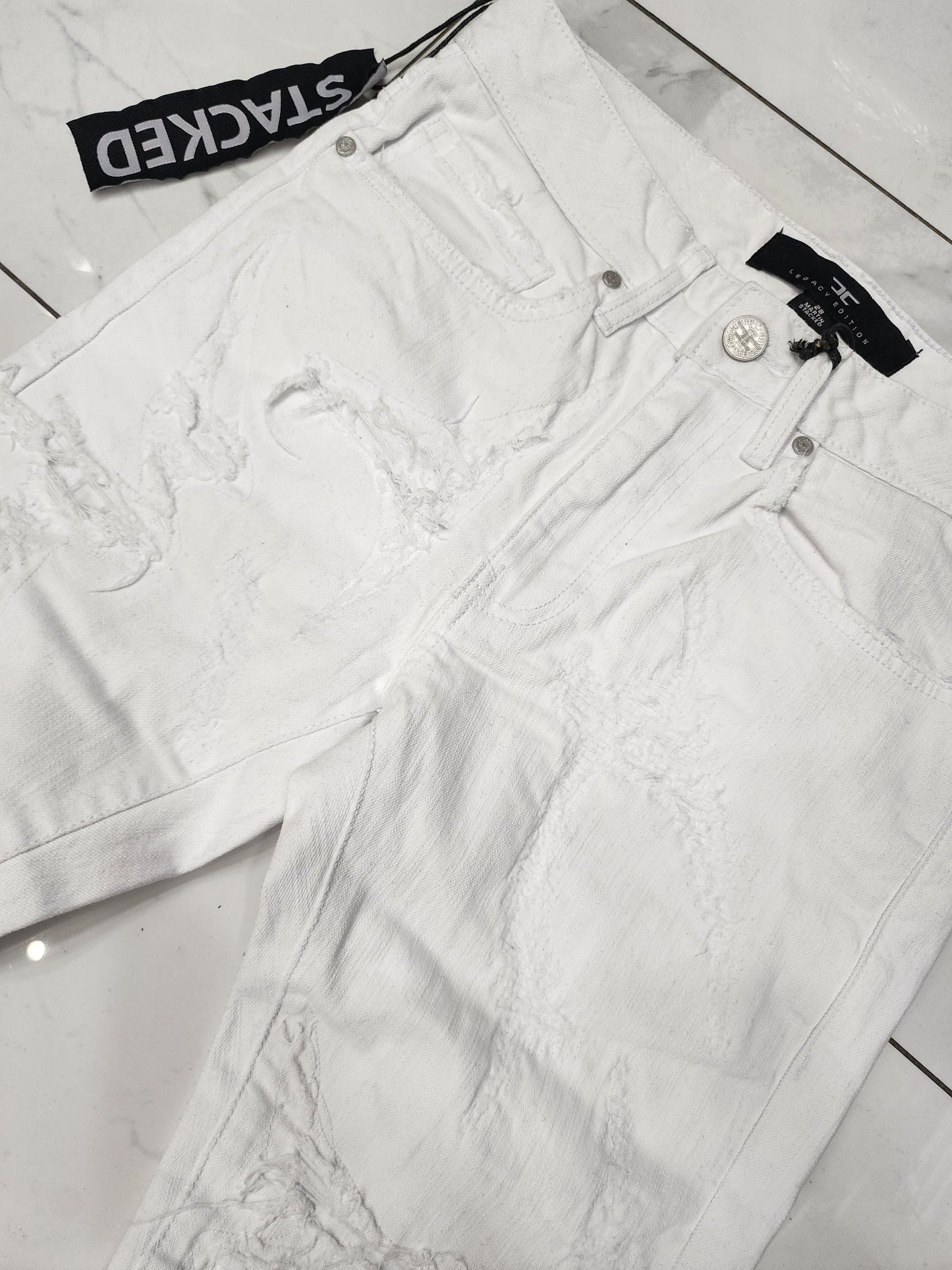 Jordan Craig Martin Stacked Santorini Denim -- White