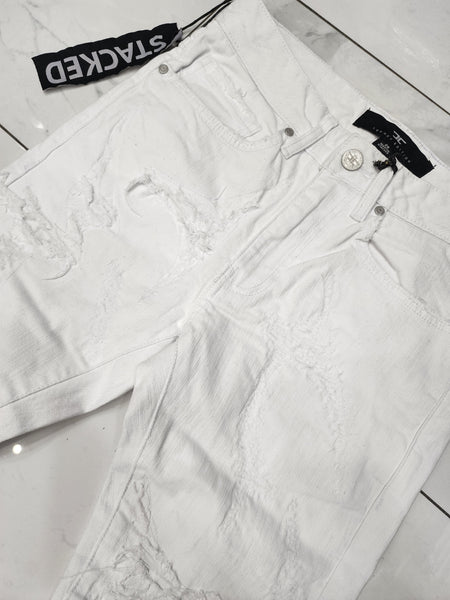 Jordan Craig Martin Stacked Santorini Denim -- White