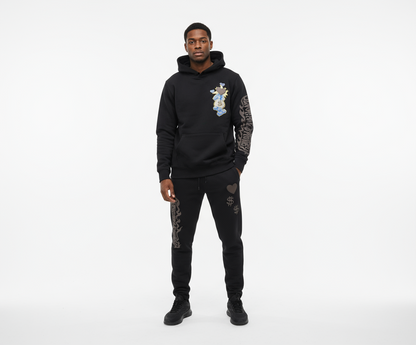 Hudson Love Kills Money Black Sweatsuit U