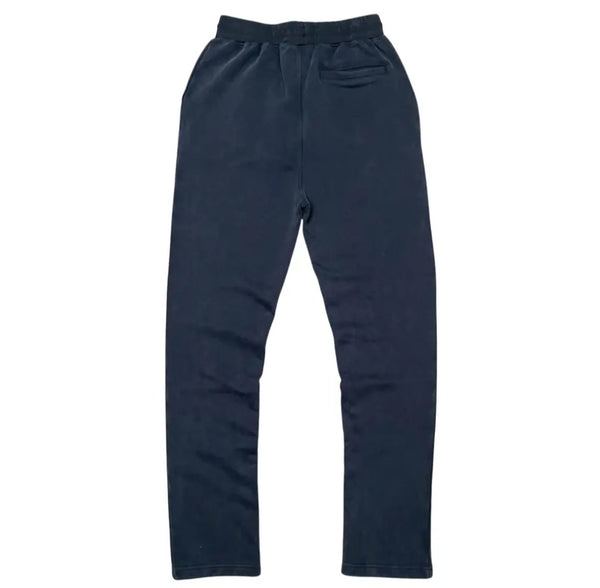 Wrathboy Gods Will Straight/Zipper Stacked Heavyweight Sweatpants Set (Black)