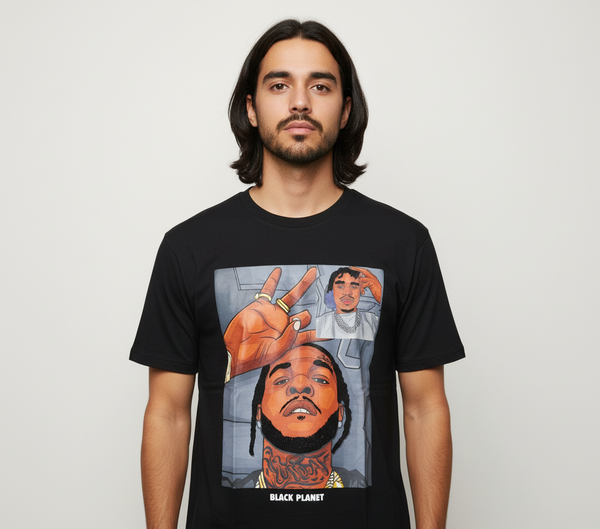 Black Planet Black Pop Smoke x Lil Tjay Video Chat T-Shirt U