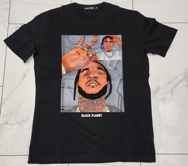 Black Planet Black Pop Smoke x Lil Tjay Video Chat T-Shirt U