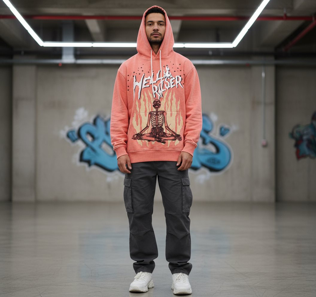Civilized Meditation Coral Hoodie U