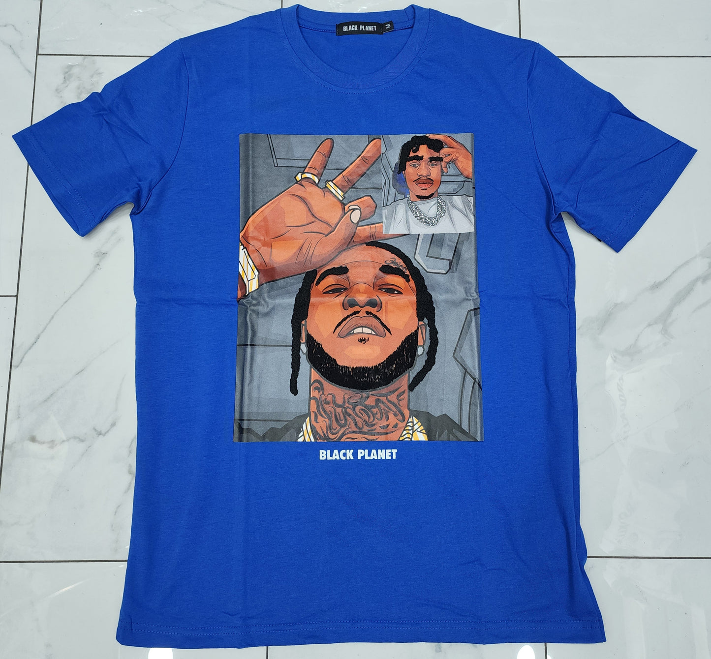 Black Planet Royal Blue Pop Smoke x Lil Tjay Video Chat T-Shirt U