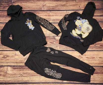 Hudson Love Kills Money Black Sweatsuit U