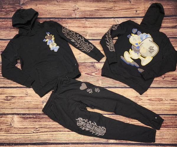 Hudson Love Kills Money Black Sweatsuit