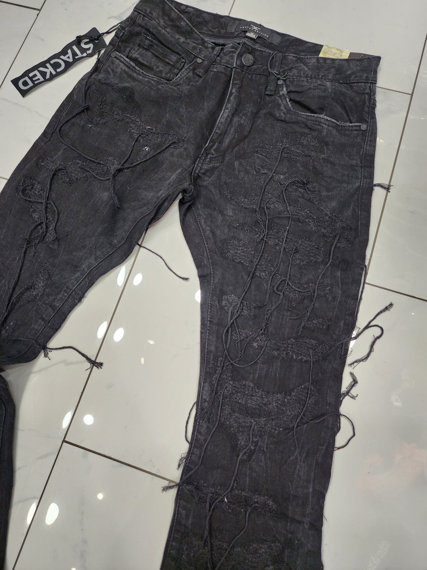 Jordan Craig Martin Stacked Wilder Denim (Noir) U