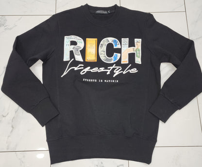 Streetz Iz Watchin Rich Lifestyle Black Sweater U