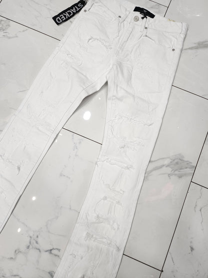 Jordan Craig Martin Stacked Santorini Denim -- White