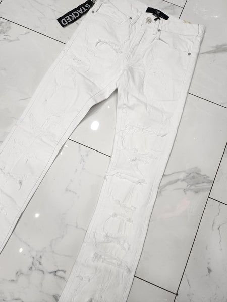 Jordan Craig Martin Stacked Santorini Denim -- White