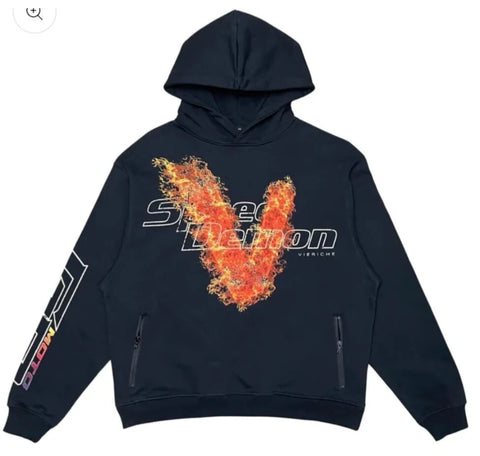 Vie Riche Demon Flame Hoodie w/Patches On Back