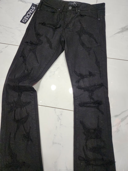 Jordan Craig Martin Stacked Santorini Denim -- Black