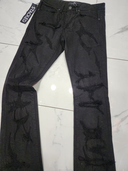 Jordan Craig Martin Stacked Santorini Denim -- Black