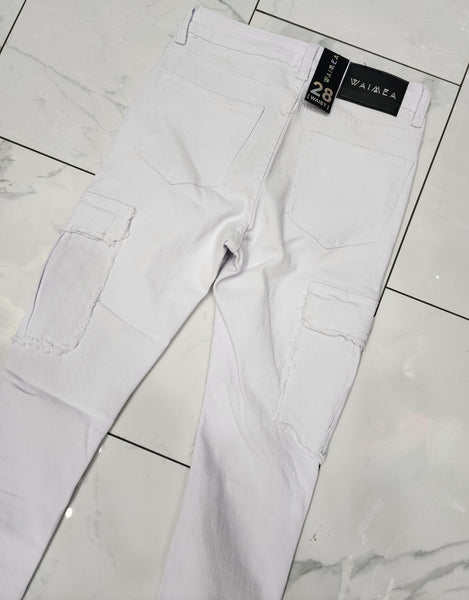 Waiema Skinny Fit Stacked Cargo Jeans