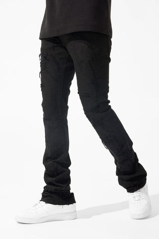 Jordan Craig Martin Stacked Santorini Denim -- Black