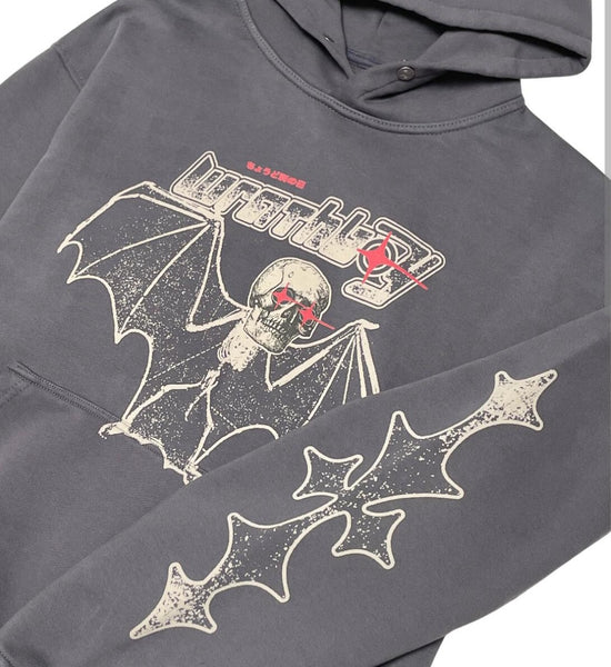 Wrathboy Skeleton Bat Heavyweight Hoody