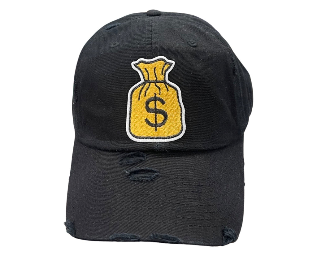 Money Bag Black Dad Hat