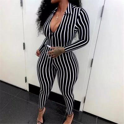 Kelly “Snatched” Pin Striped BodySuit
