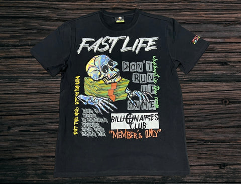 Create 2mrw Fast Life Tee--Black