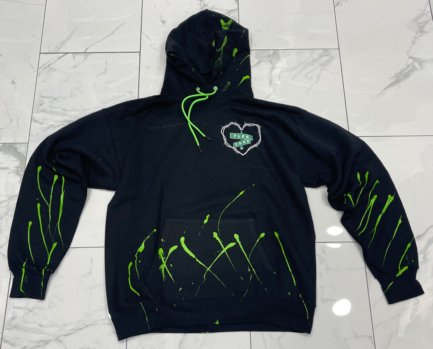 Flee Zone "Paint Splatter" Hoody --Read Description U