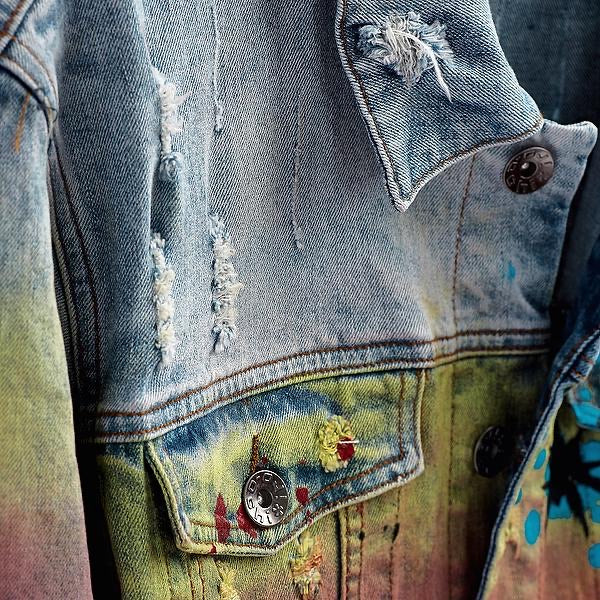 Iro Ochi Para Dice Denim Jacket