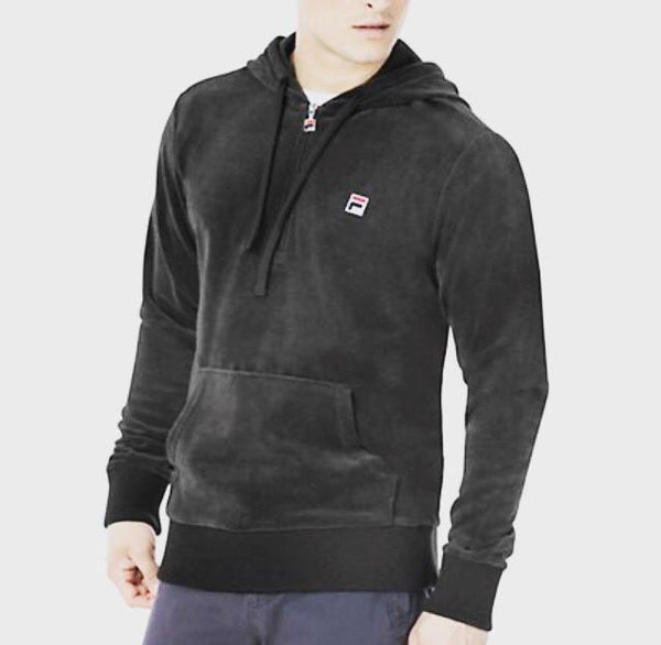 Half Zip Velour Fila Hoody (Grey) U