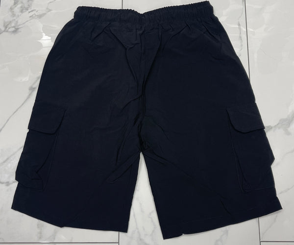 American Stitch Windbreaker Nylon 6 Inch Reflecting Piping Shorts (Black) U