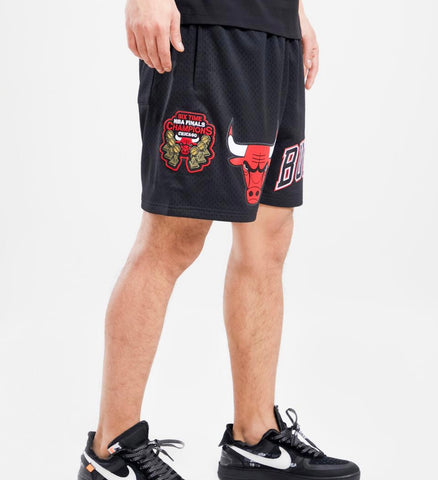 Pro Standard Chicago Bulls Black Mesh Shorts