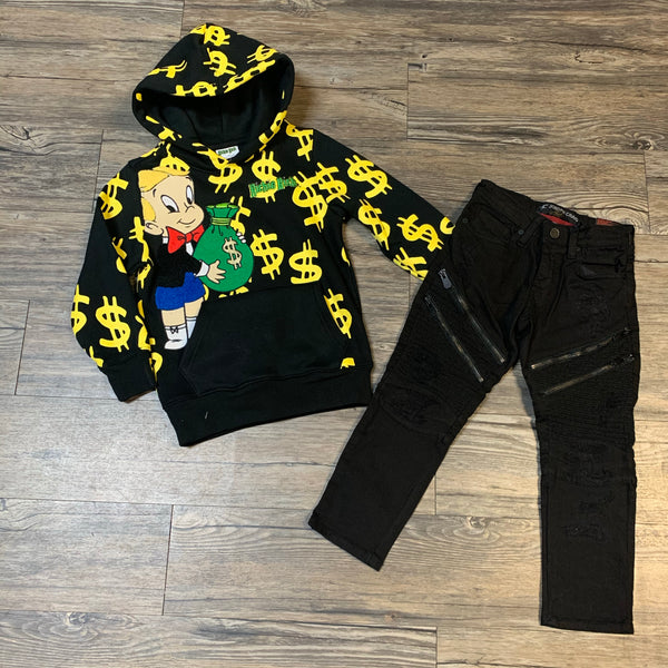 Kids Dollar Signs and Money Bags Hoody