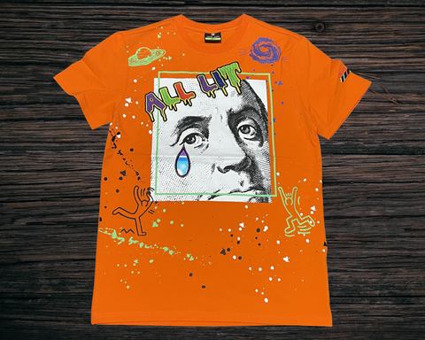 Create 2mrw All Lit  Slim Fit Tee--Orange
