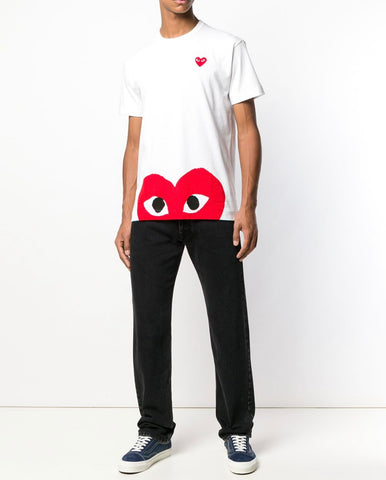 Comme des garçons Play Heart Print T-Shirt (SLIM FIT — READ BELOW)