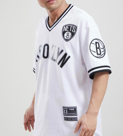 Pro Standard Brooklyn Nets White Mesh Shirt U