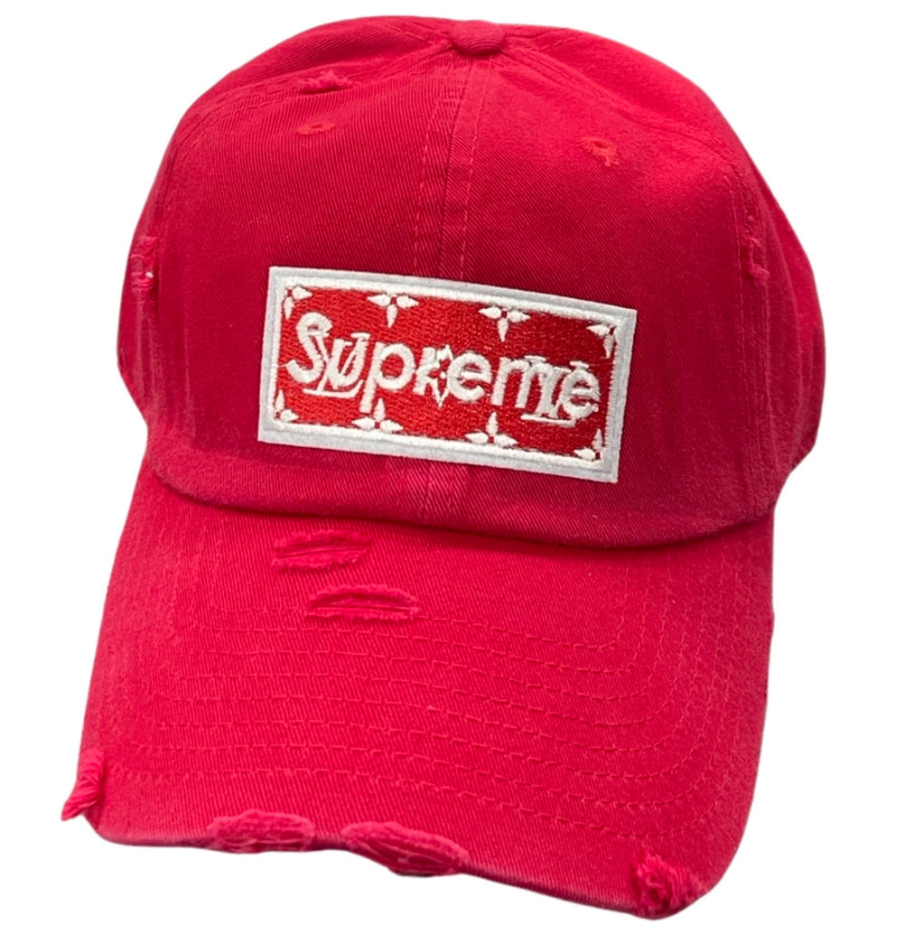 Supreme Logo Red Dad Hat