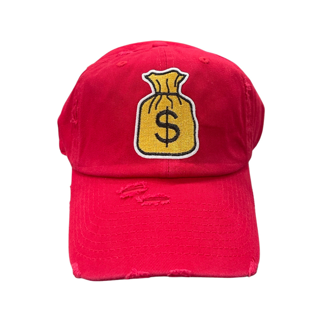Money Bag Red Dad Hat