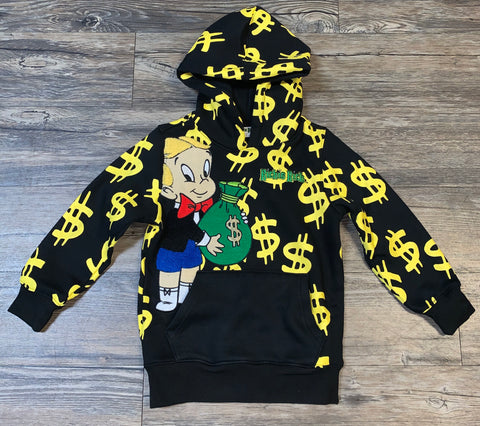 Kids Dollar Signs and Money Bags Hoody
