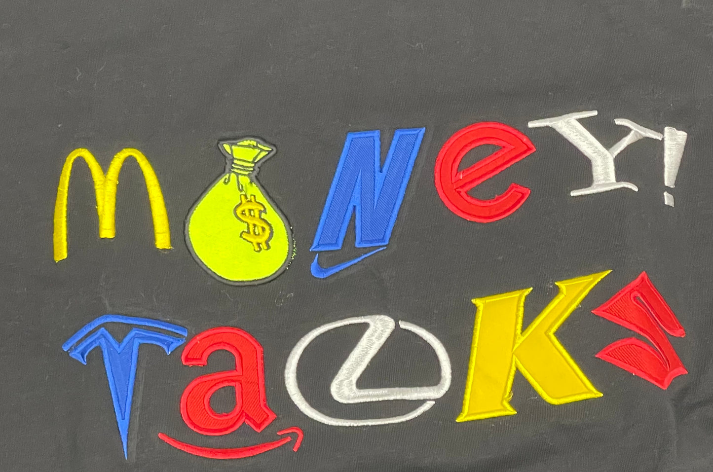 Vault “Money Talks” Embroidered Short Set U