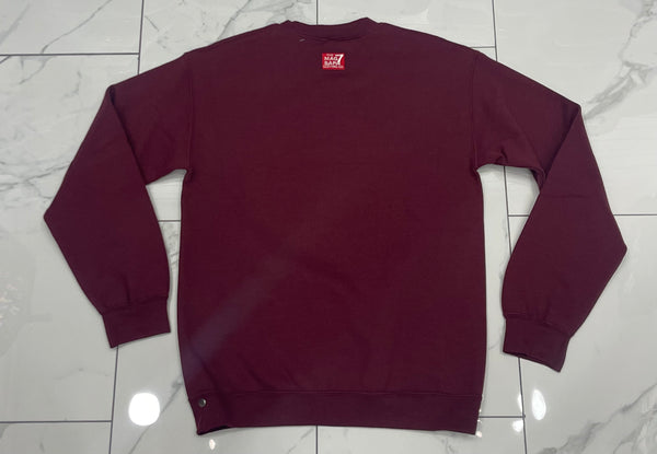 Burgundy Flossy Crewneck