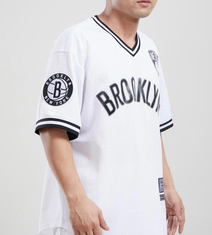 Pro Standard Brooklyn Nets White Mesh Shirt U