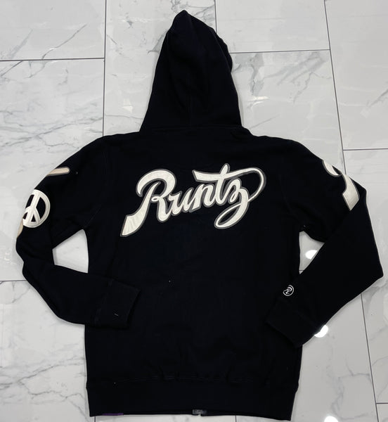 Peace, Love, Runtz Zip Down Embroidered and Patch Hoody U