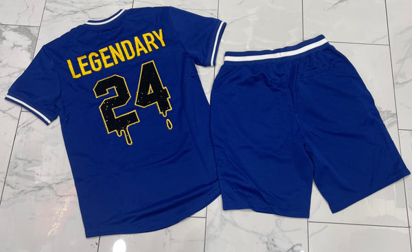 Civilized Royal Blue Legendary Baseball Short Set U