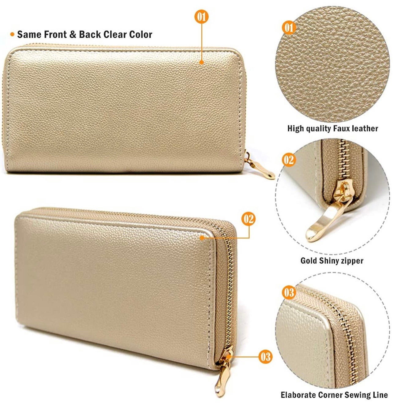 Everyday Long Wallet (Gold) U