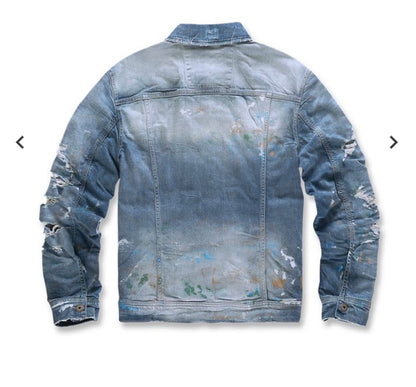 Jordan Craig Parisian Denim Trucker Jacket (Blue) U