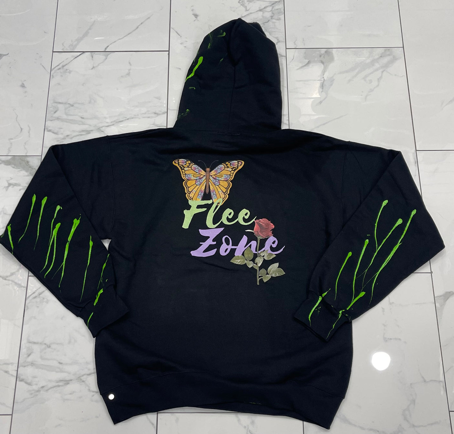 Flee Zone "Paint Splatter" Hoody --Read Description U