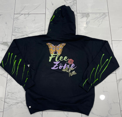Flee Zone "Paint Splatter" Hoody --Read Description U